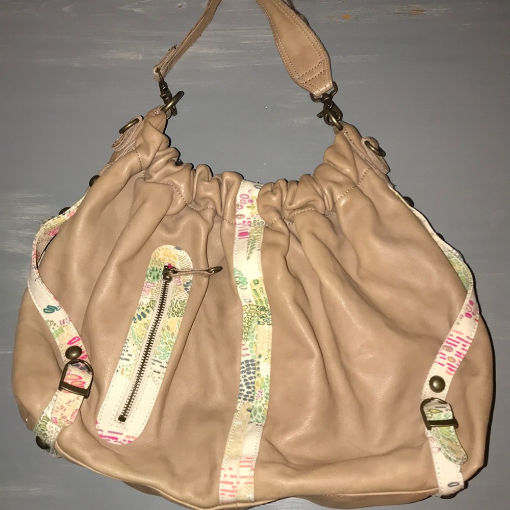 Leather hobo bag